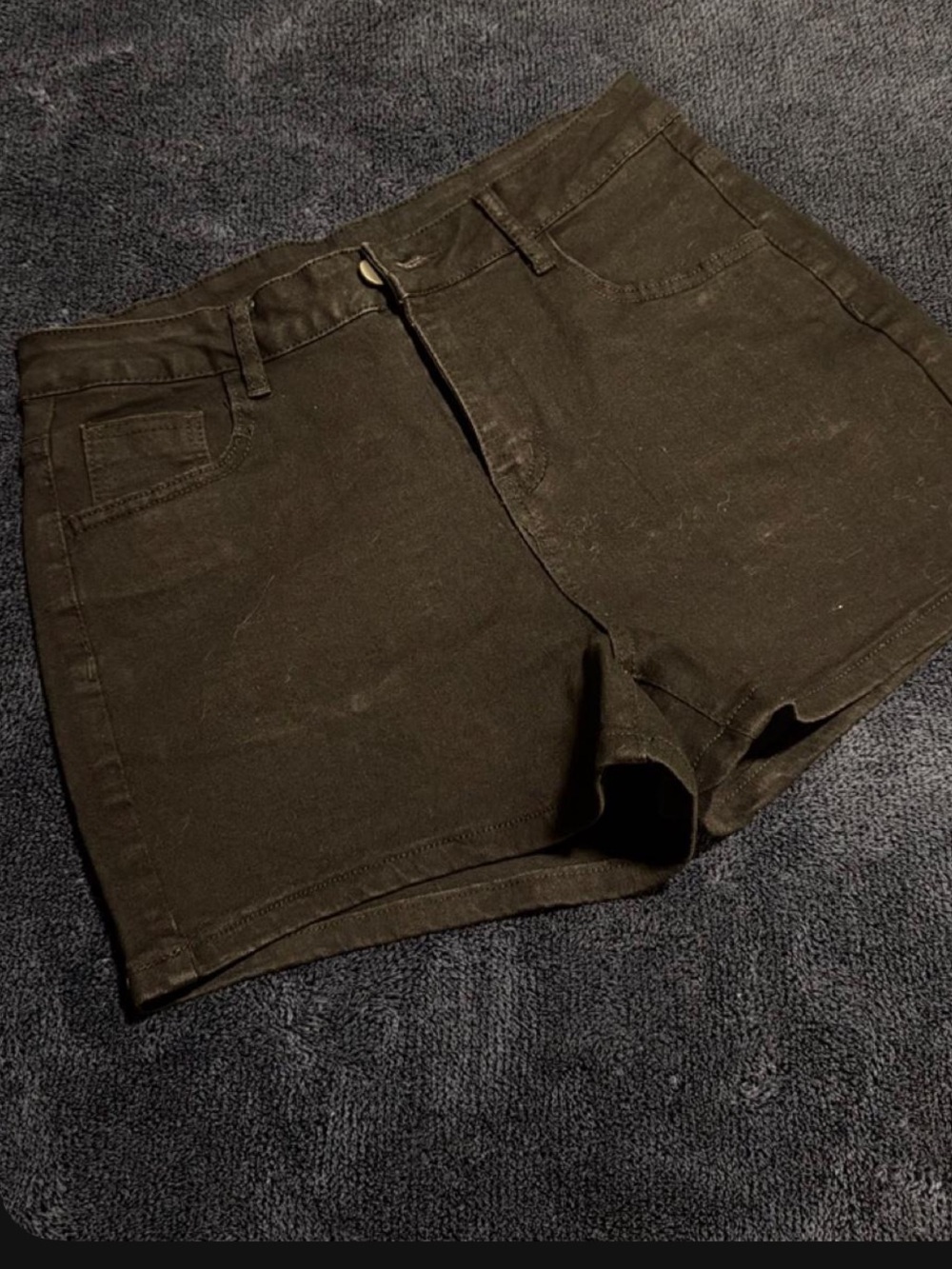 Women’s High-Rise Black Denim Shorts
